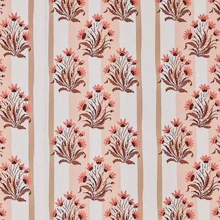 anthropologie pink floral and stripe wallpaper