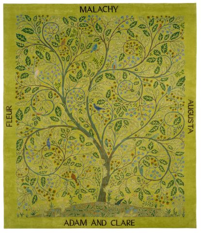 Mr Voysey&rsquo;s Tree of Life, surrounded by family names. A personal touch which will be a fond memory for generations.