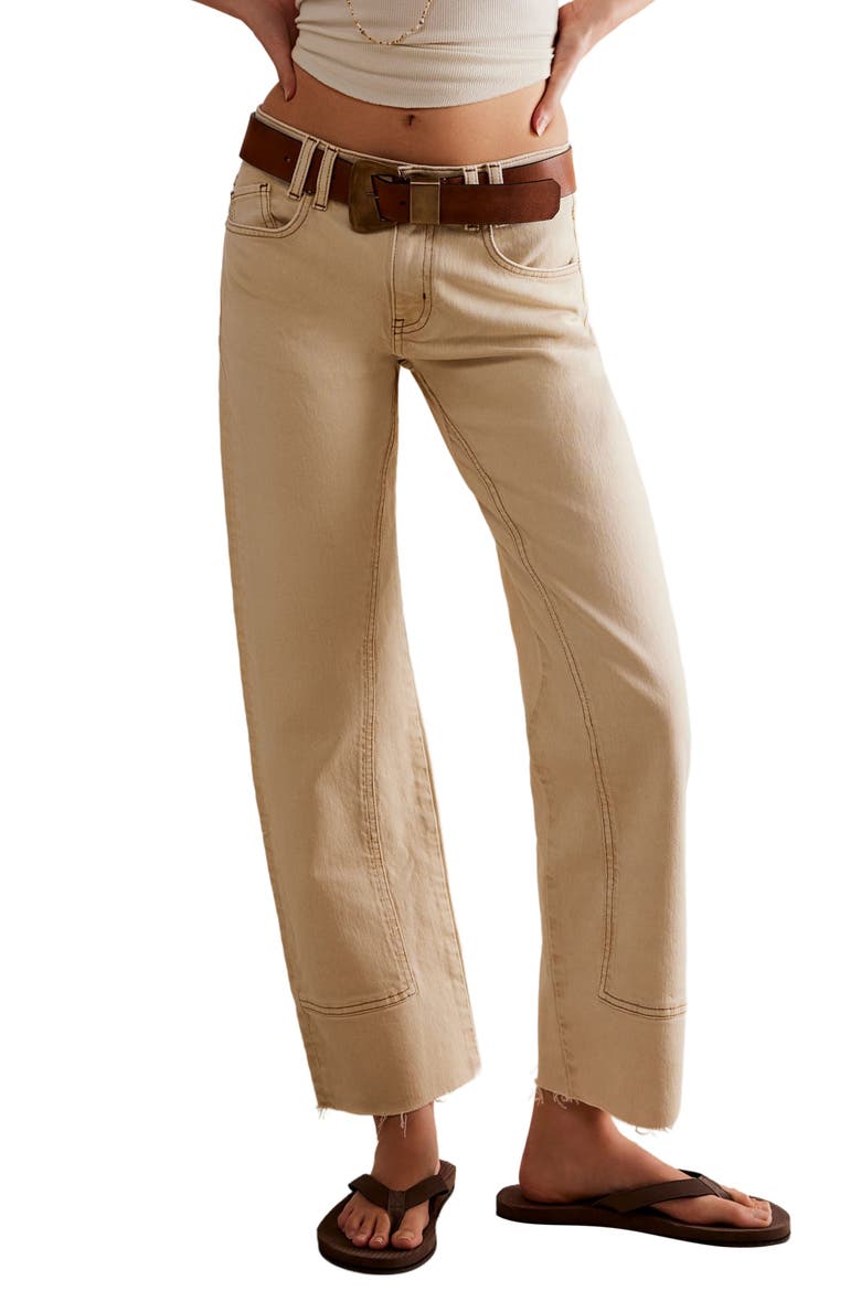 Risk Taker Raw Hem Straight Leg Jeans