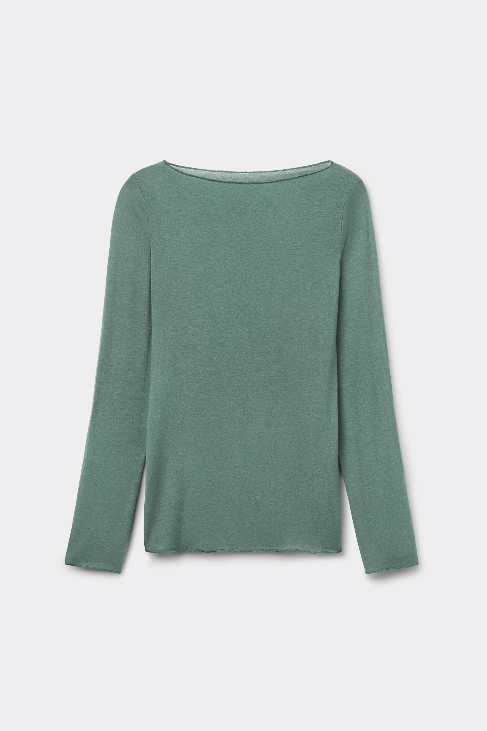 Long Sleeve Boatneck Ultralight With Cashmere Top
