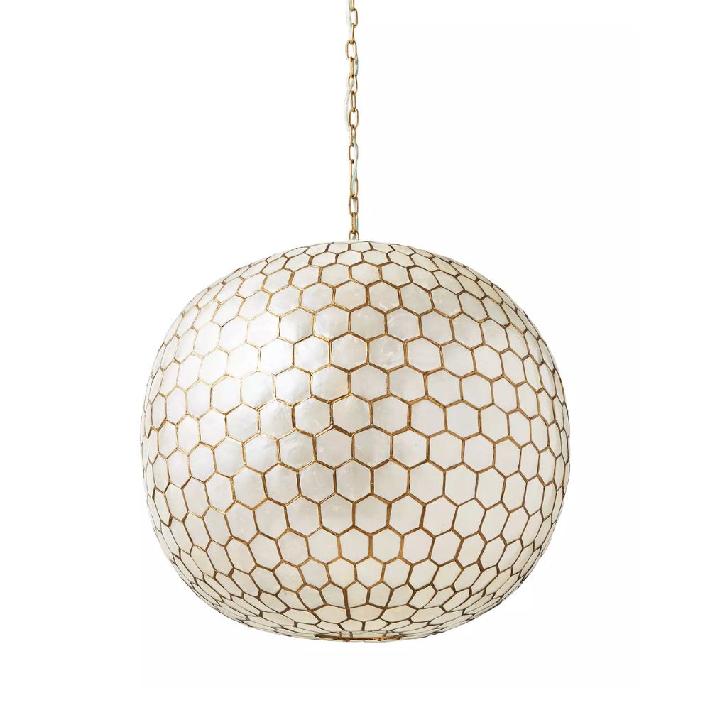 Capiz Honeycomb Pendant