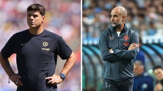 Manchester City manager Pep Guardiola and Chelsea boss Mauricio Pochettino