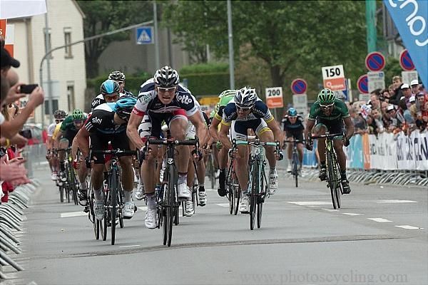 Andr&eacute; Greipel (Lotto Belisol Team) leads from the front