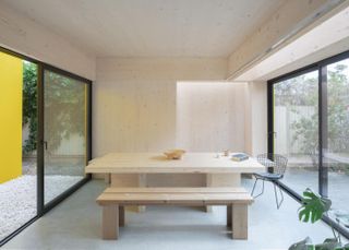 Interior of timber extension in east london house by Unknown Works