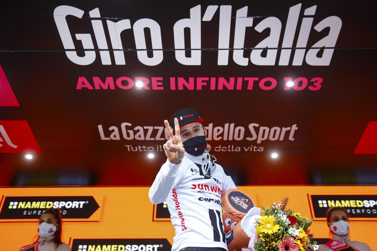 Giro dItalia 2020 103rd Edition 18th stage Pinzolo Laghi di Cancano 207 km 22102020 Jai Hindley AUS Team Sunweb photo Roberto BettiniBettiniPhoto2020