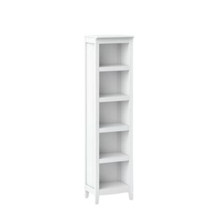 A white shelf with multiple tiers
