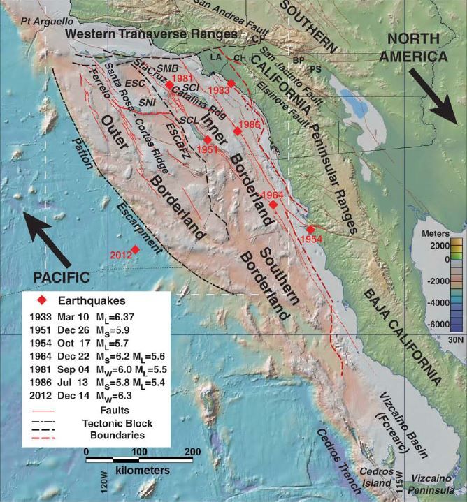 carlifornia borderlands area