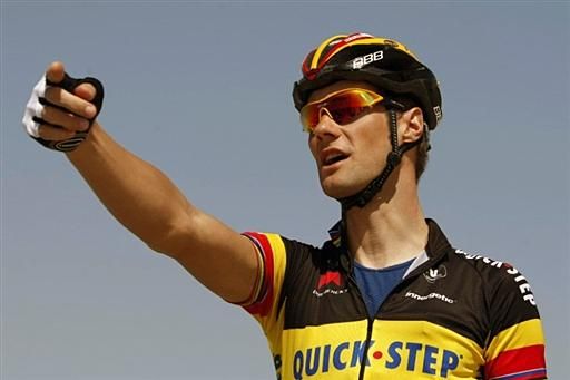Tom Boonen (Quick Step) secures his second stage win in Qatar.