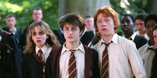 Emma Watson, Daniel Radcliffe, Rupert Grint as Hermoine, Harry and Ron in Harry Potter: Prisoner of