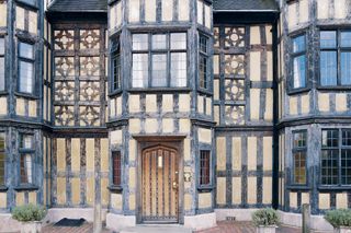 Timber house with decorative panelling