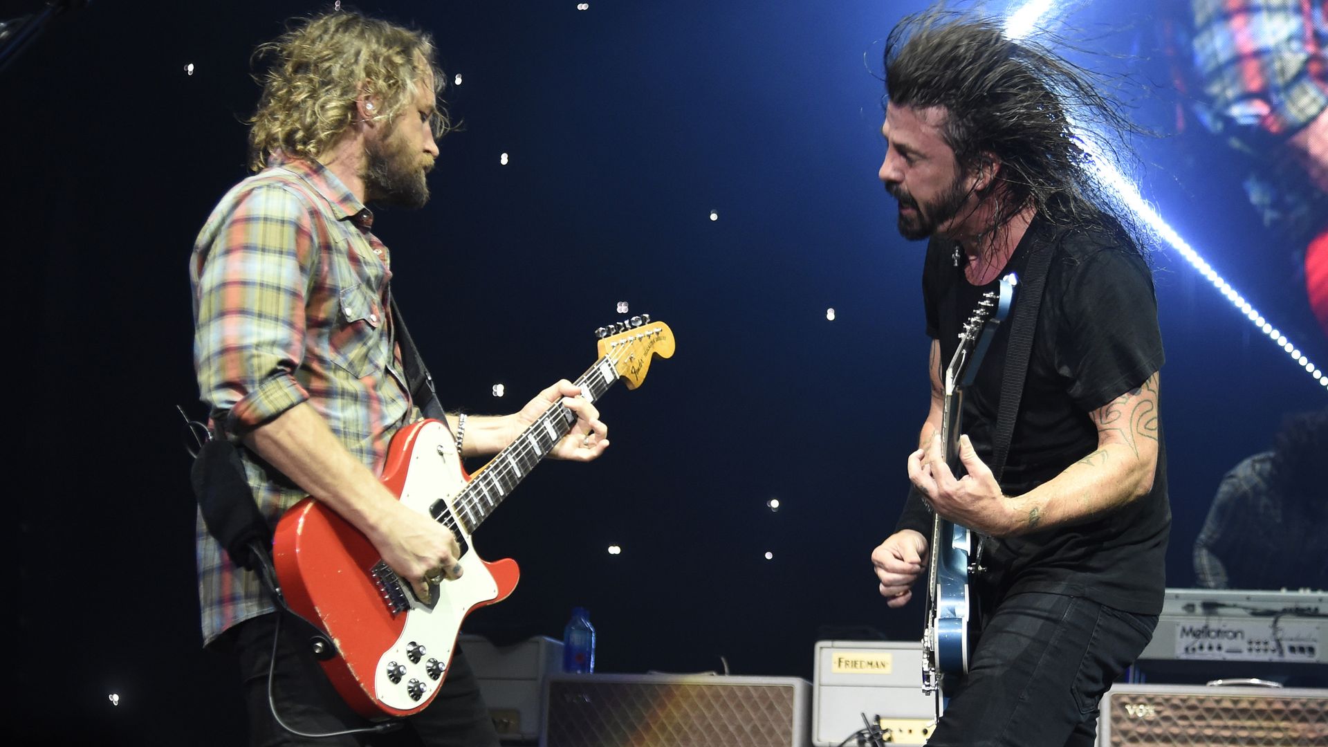 Foo Fighters Chris Shiflett, Dave Grohl and Pat Smear touring
