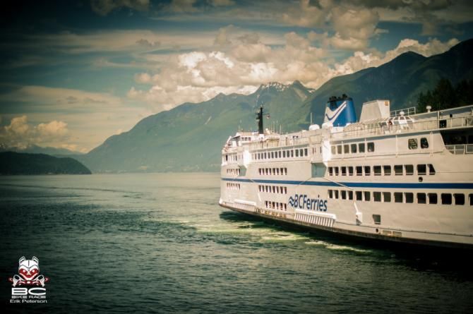 Ferry rides are a regular part of the BC Bike Race