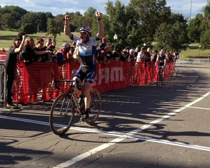 Stephen Hyde (JAM Fund-NCC) outsprinted US champion Jonathan Page (Fuji-Spy-Competitive Cyclist) to win on the second day at Charm City Cross