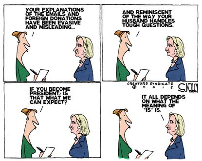 Political cartoon U.S. Hillary Clinton email