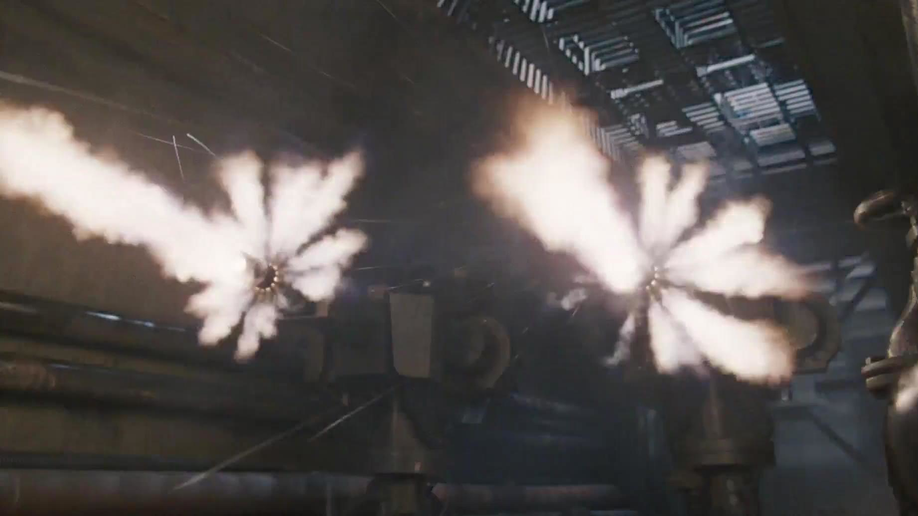 Screenshot from the 1986 sci-fi movie 