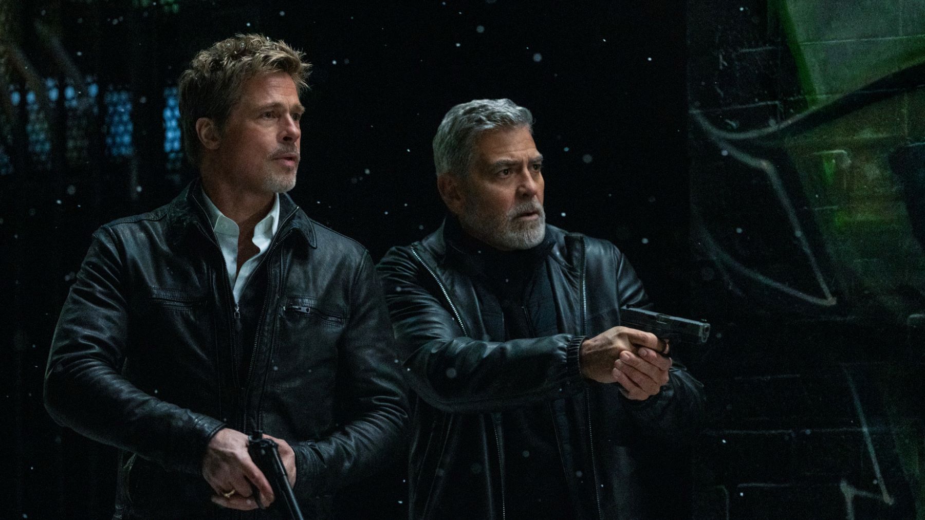 Brad Pitt and George Clooney in Wolfs