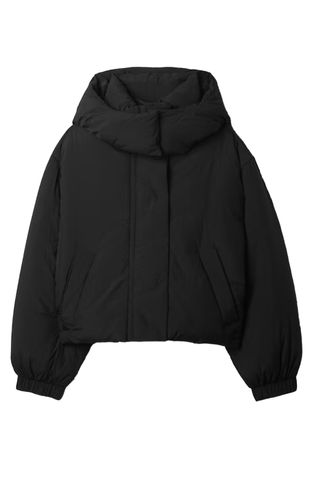 Cropped Duvet Wrap Puffer Jacket