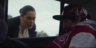 Rachel House and Julian Dennison in The Hunt For The Wilderpeople