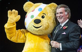 Sir Terry Wogan in 2013 with Children in Need's Pudsey bear