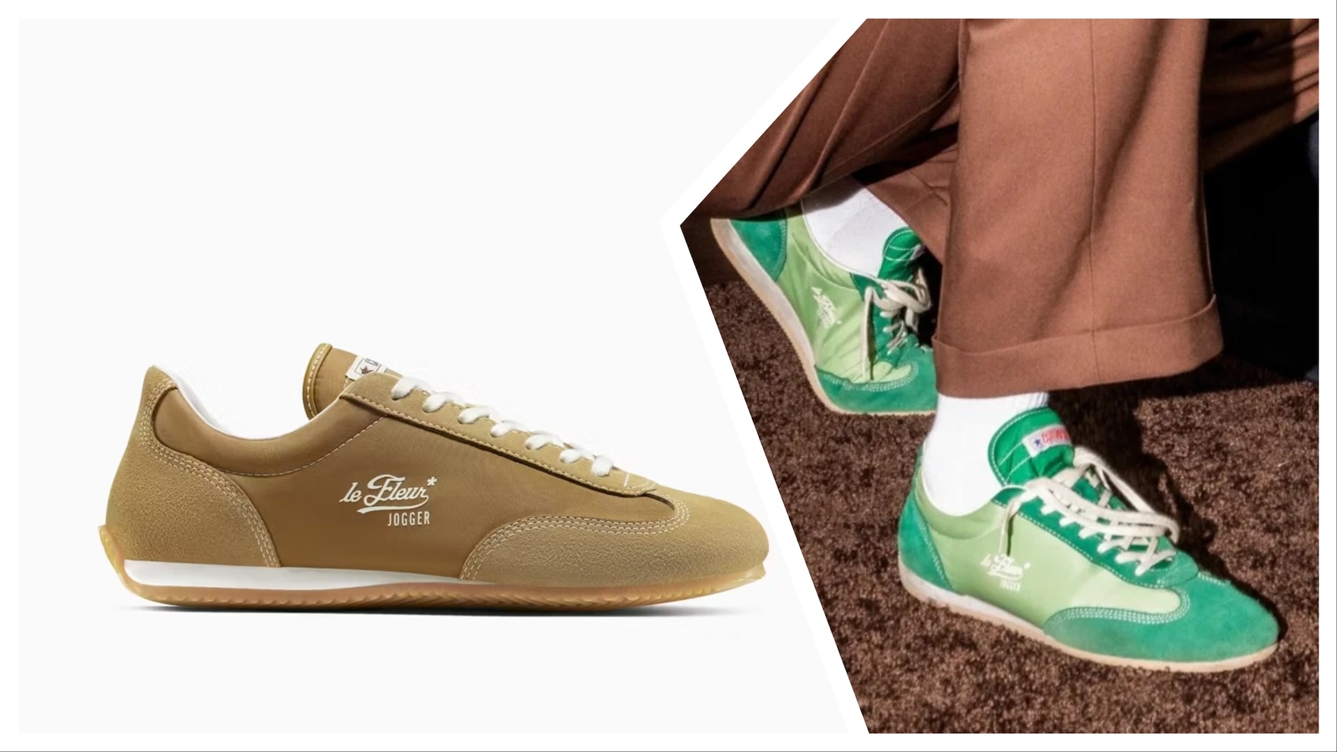 Tyler the Creator and Converse 1908 collection in Brown and Green