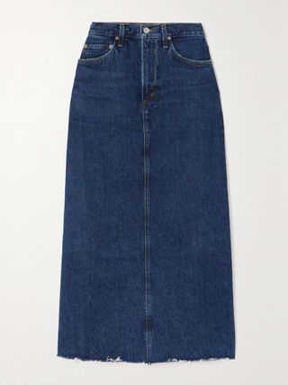 + Rok Maxi Denim Organik Hilla Frayed Net Sustain