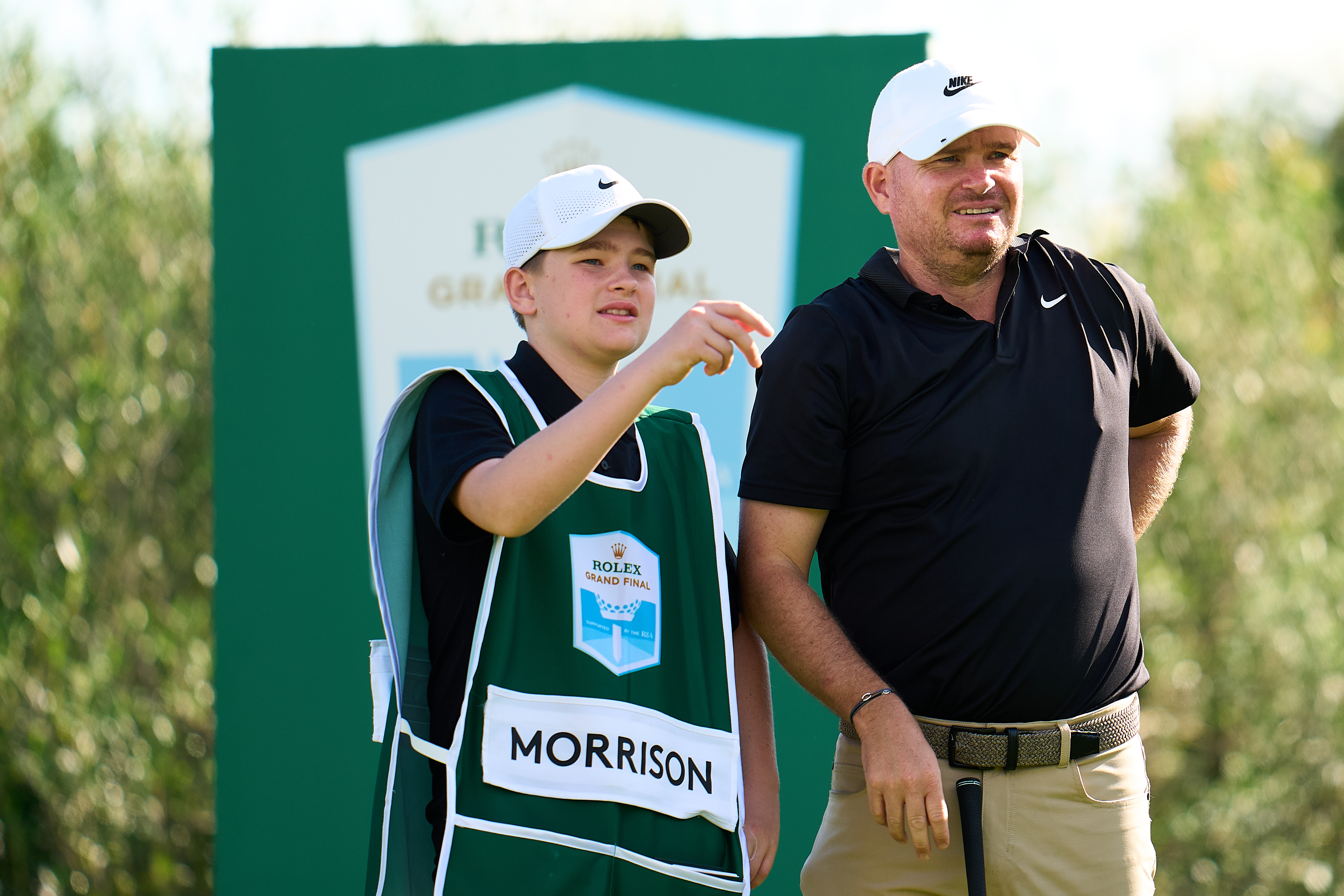 James Morrison and his son chat