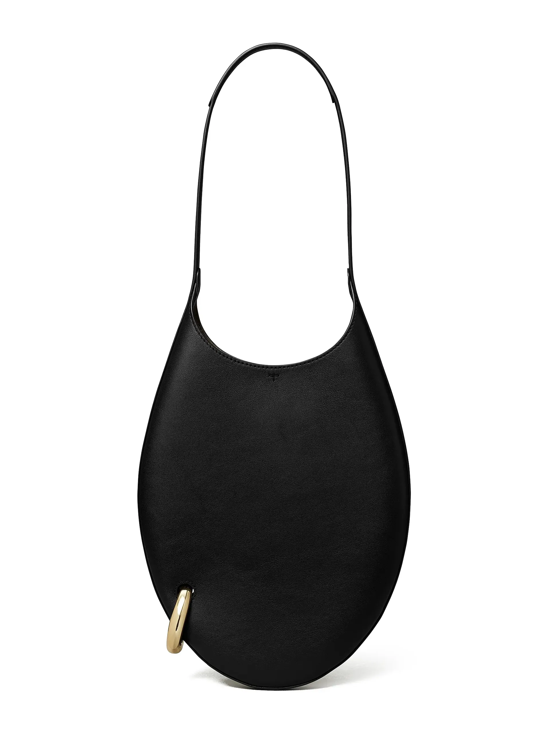 Small Pierced Leather Hobo Bag