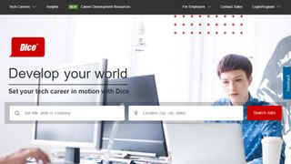 Website screenshot for Dice.com