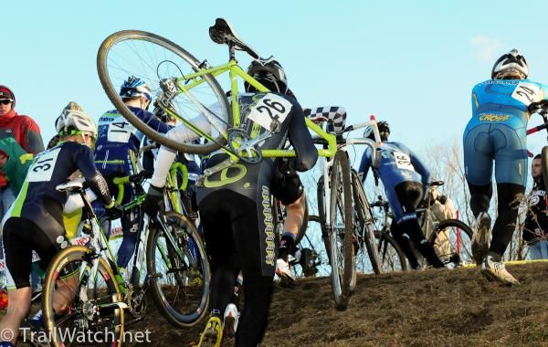 Elite men near the top of the run-up