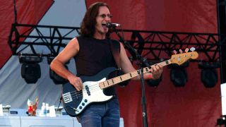 Rush’s Geddy Lee onstage at Molson Canadian Rocks for Toronto in 2003