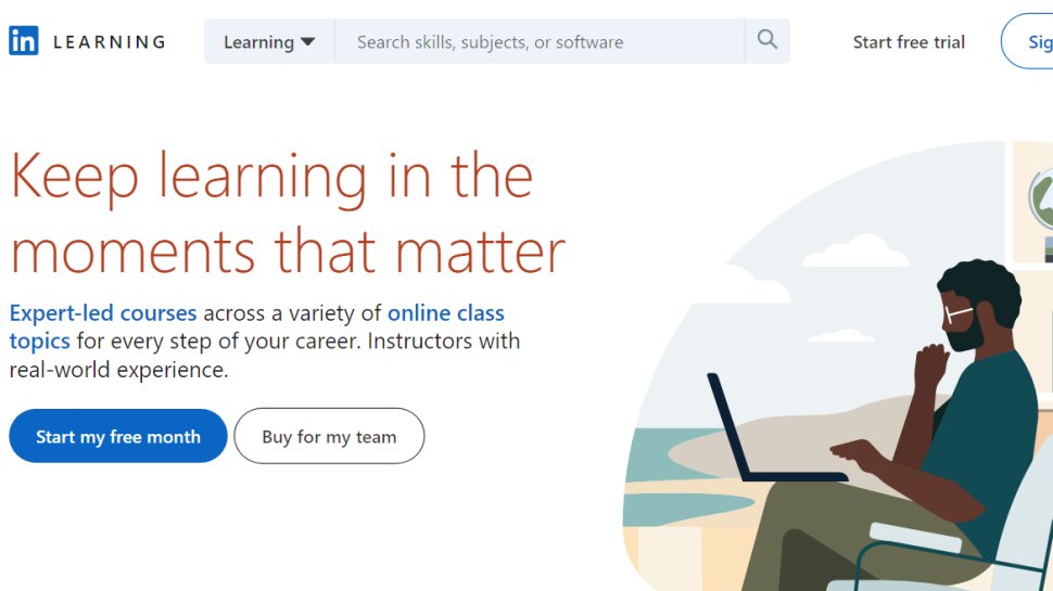 Website screenshot for LinkedIn Learning