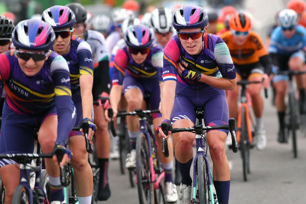 DE PANNE BELGIUM OCTOBER 20 Hannah Barnes of The United Kingdom and Team Canyon Sram Racing during the 3rd Driedaagse Brugge De Panne 2020 Women Classic a 1563km race from Brugge to De Panne AG3daagse on October 20 2020 in De Panne Belgium Photo by Luc ClaessenGetty Images