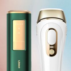 a collage of the 11 best laser hair removal devices in front of a backdrop 