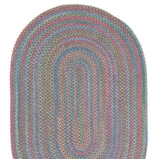 Woven braided oval shaped rug