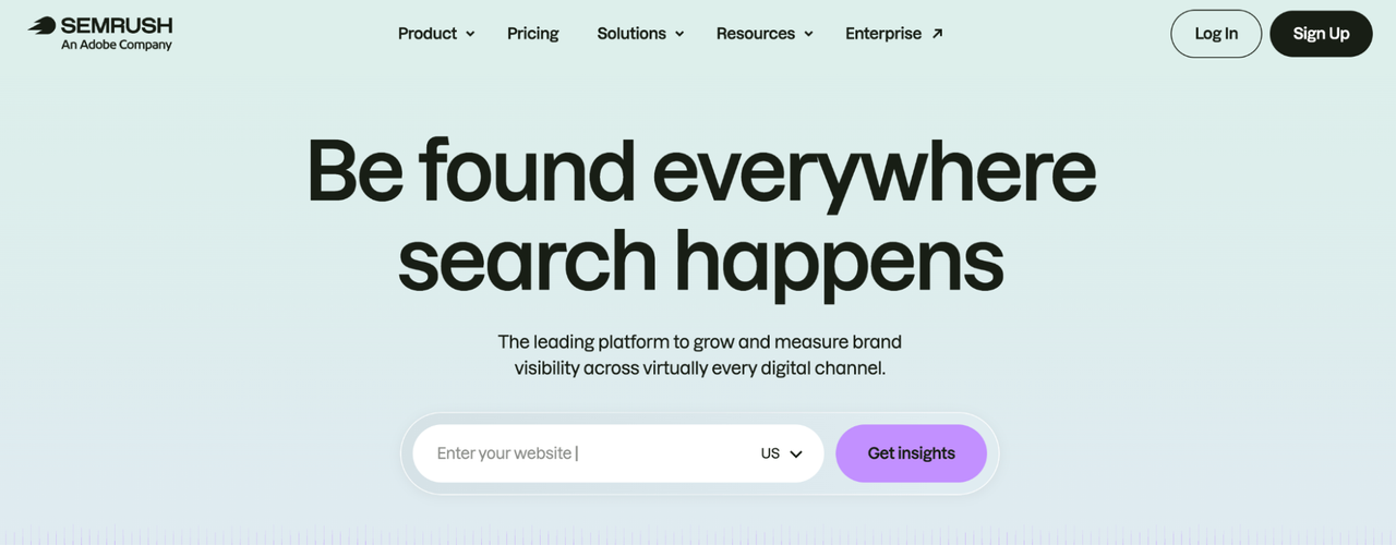 Semrush homepage