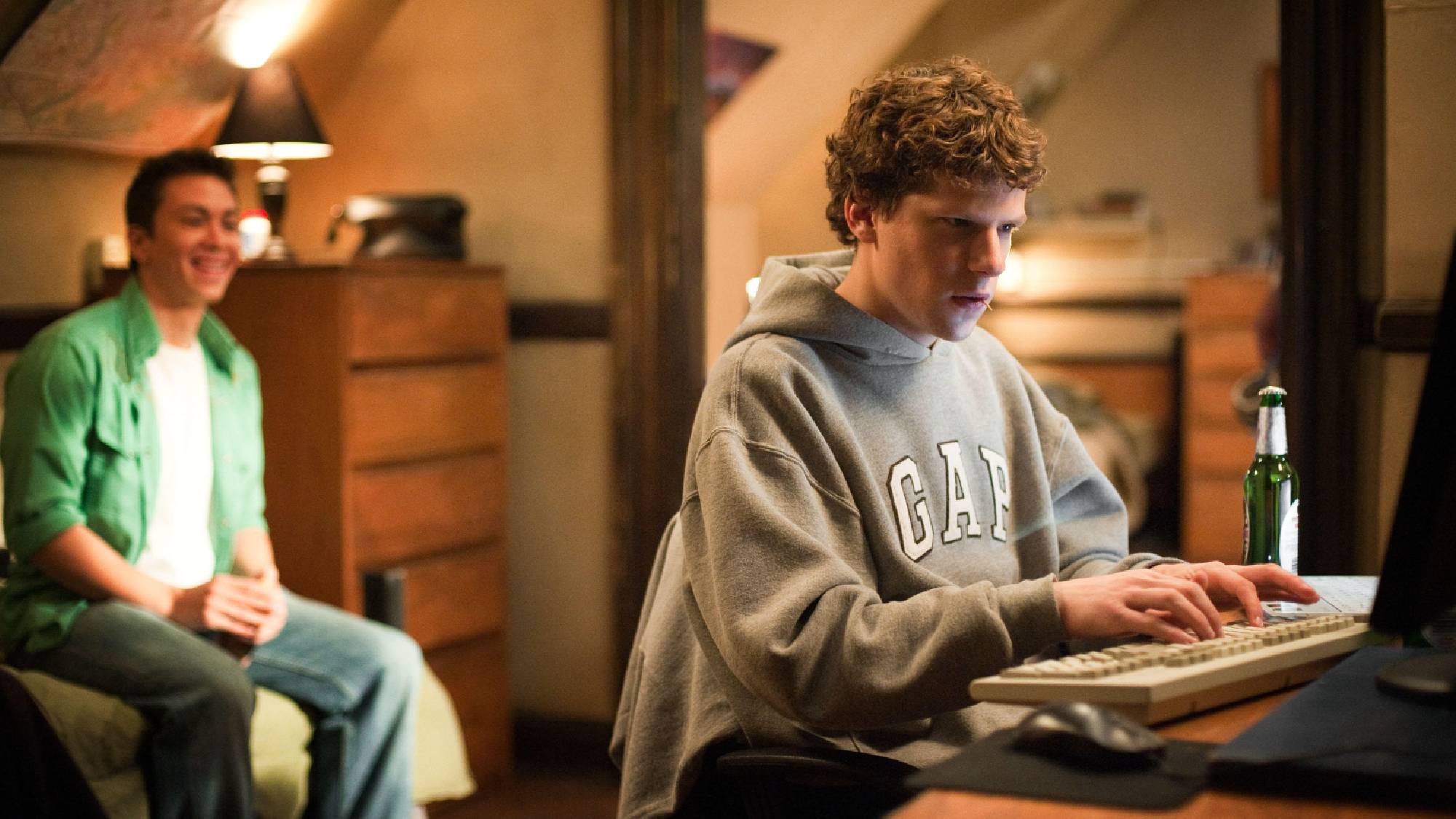 Jesse Eisenberg como Mark Zuckerberg em A Rede Social