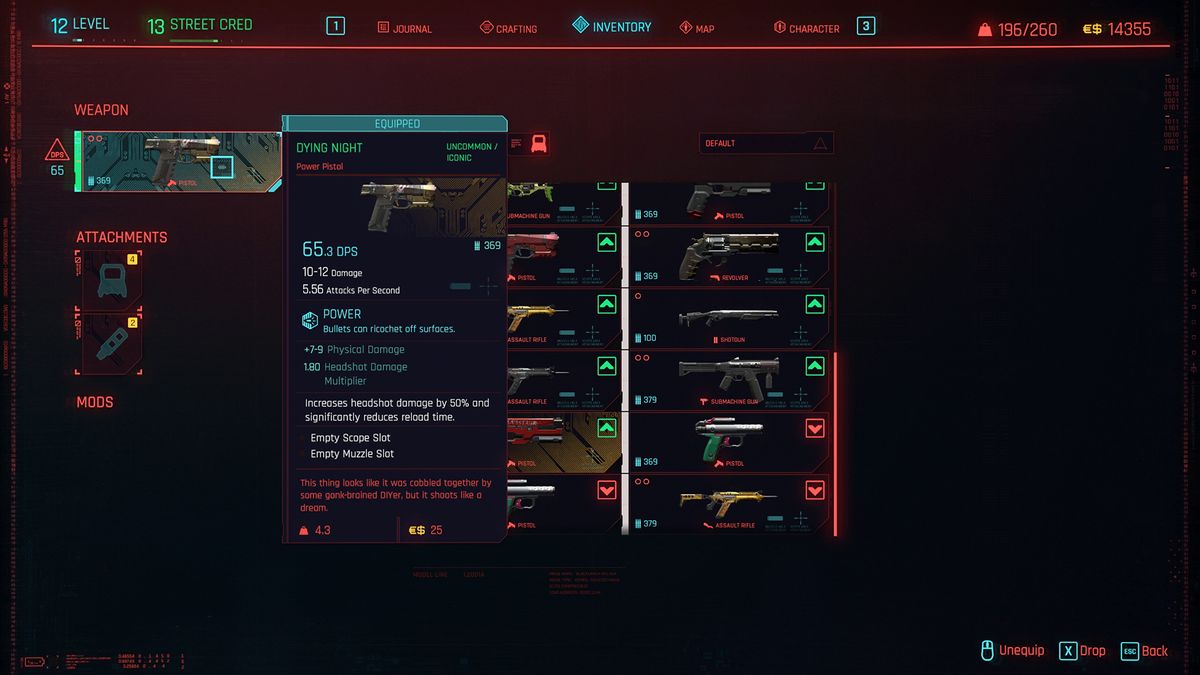 Cyberpunk 2077 Iconic items