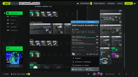 Marathon Schema distance runner implant in armory