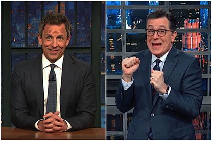 Stephen Colbert and Seth Meyers on Trump impeachment news