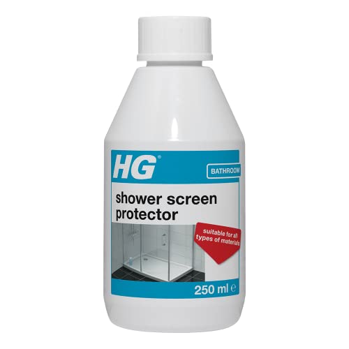 Hg Shower Screen Protector, Limescale Remover &amp;amp; Bath Screen Protector, Shower Screen Cleaner &amp;amp; Glass Cleaner, Protective Bathroom Cleaner for Walls, Tiles, Taps &amp;amp; Surfaces for Easy Cleaning - 250ml