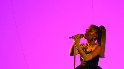 Ariana Grande performs during the 62nd Annual Grammy Awards on January 26, 2020, in Los Angeles. 