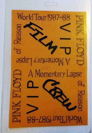 Pink Floyd VIP Film Crew Pass