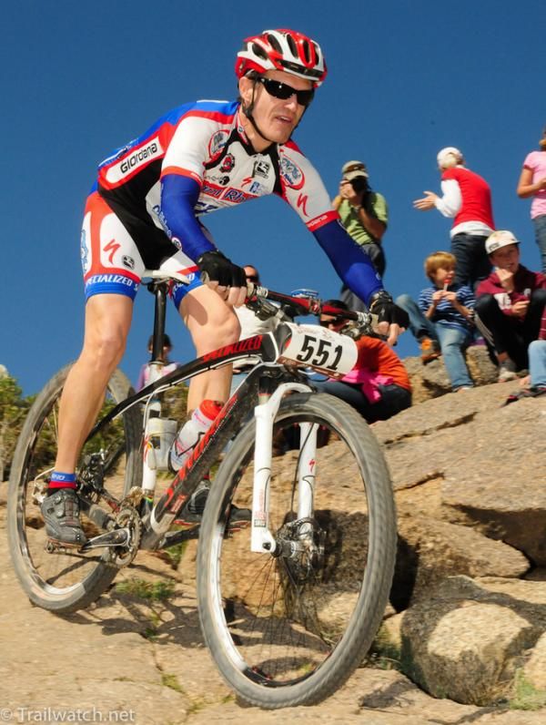 A Specialized rider hits the rock drops