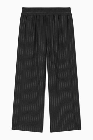 Straight-Leg Pinstriped Trousers