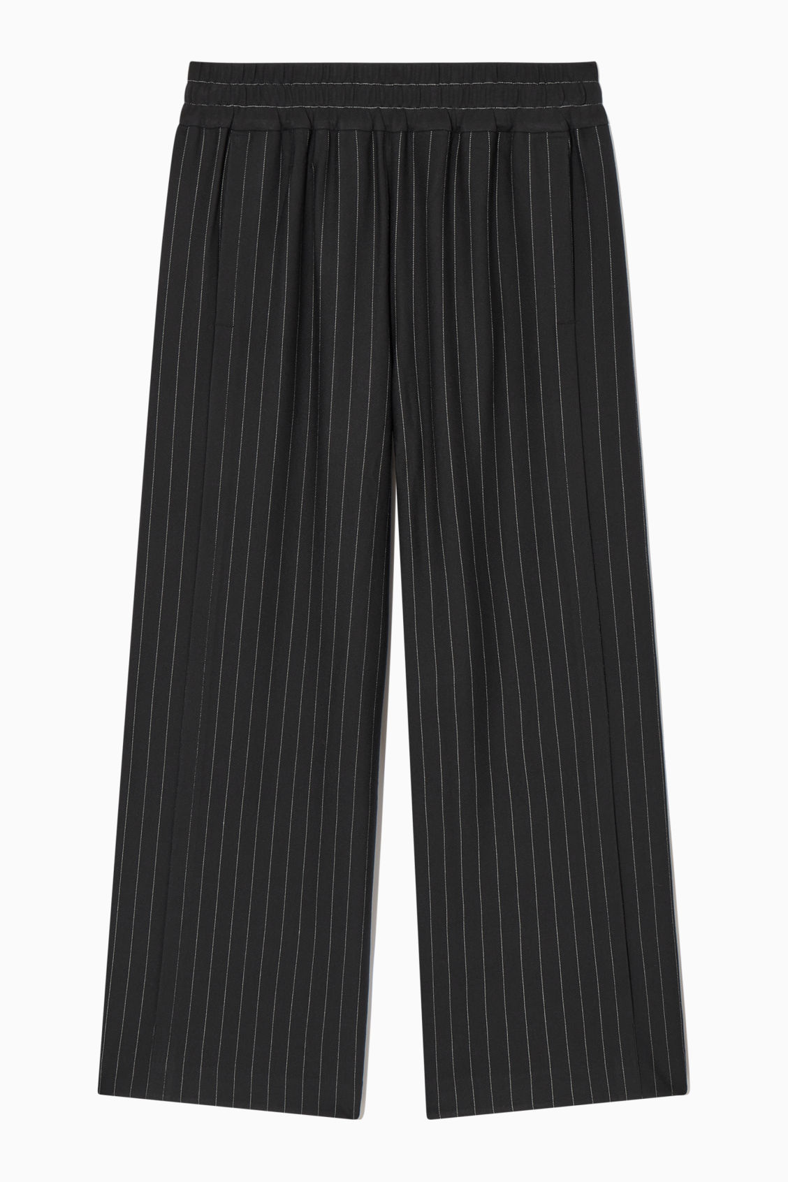 Straight-Leg Pinstriped Trousers