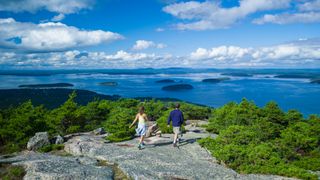 Hikers atop Gorham Mountain, Acadia National Park