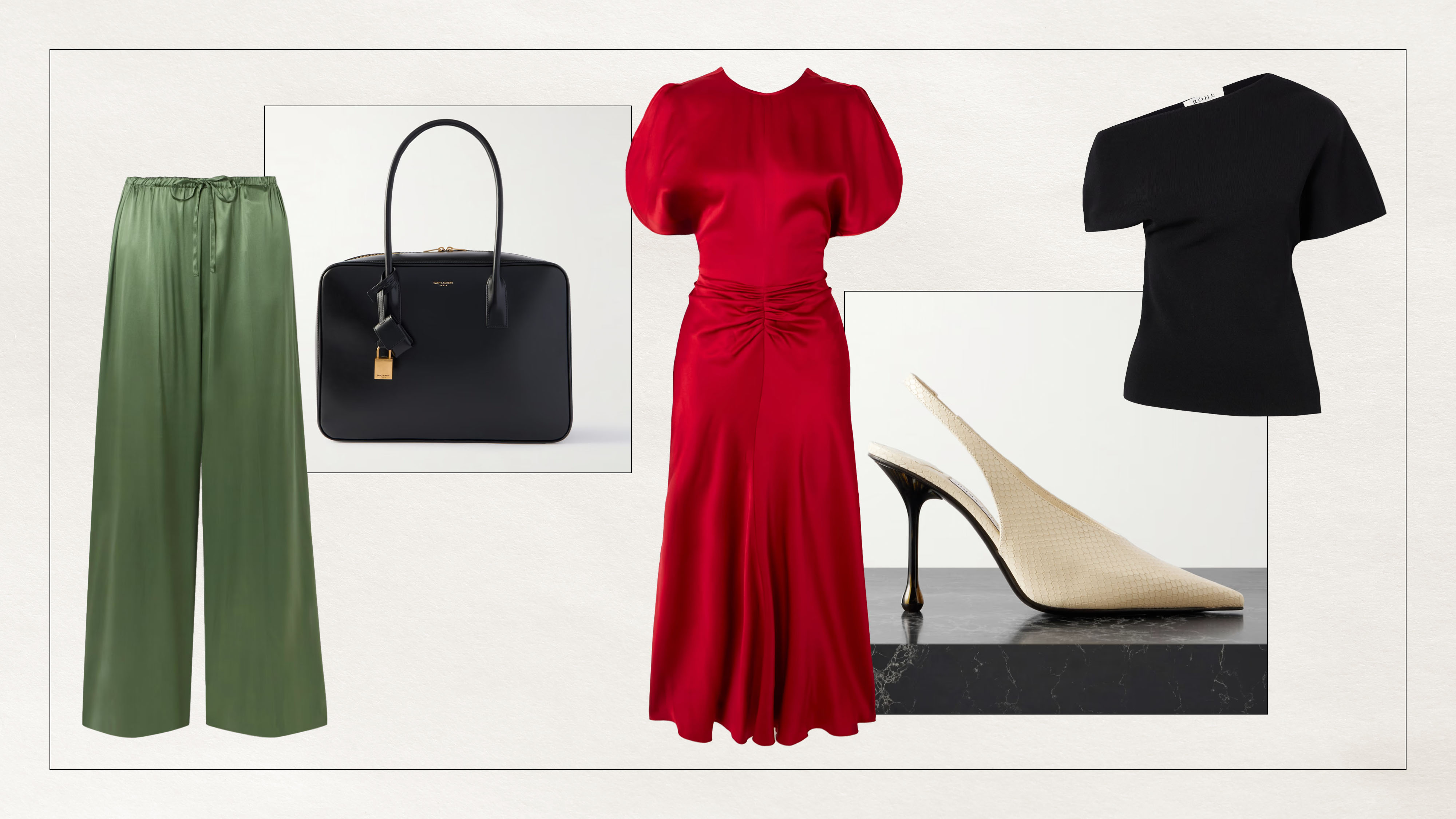 A collage of NET-A-PORTER products.