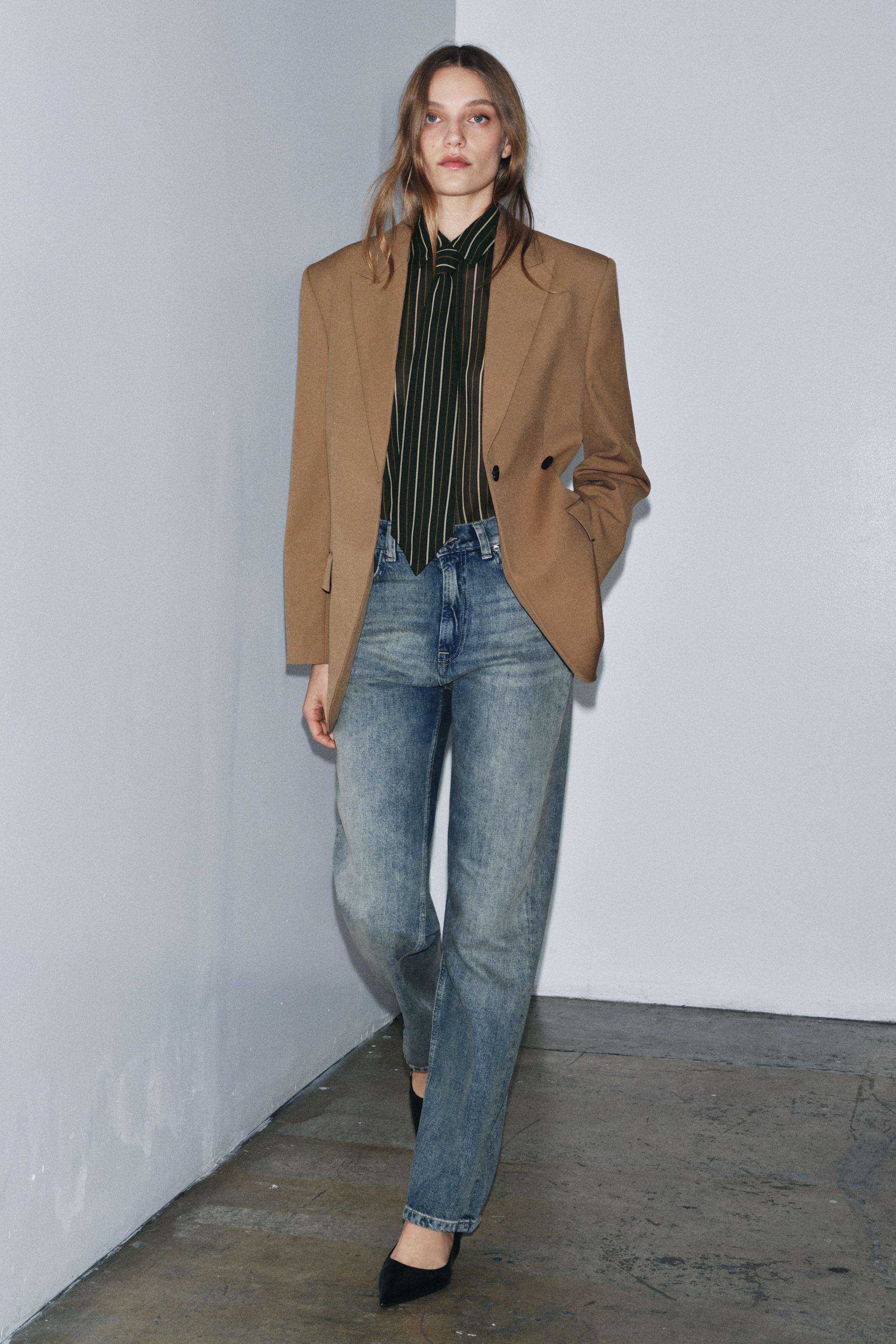 Zw Collection Hi-Rise Straight Leg Jeans