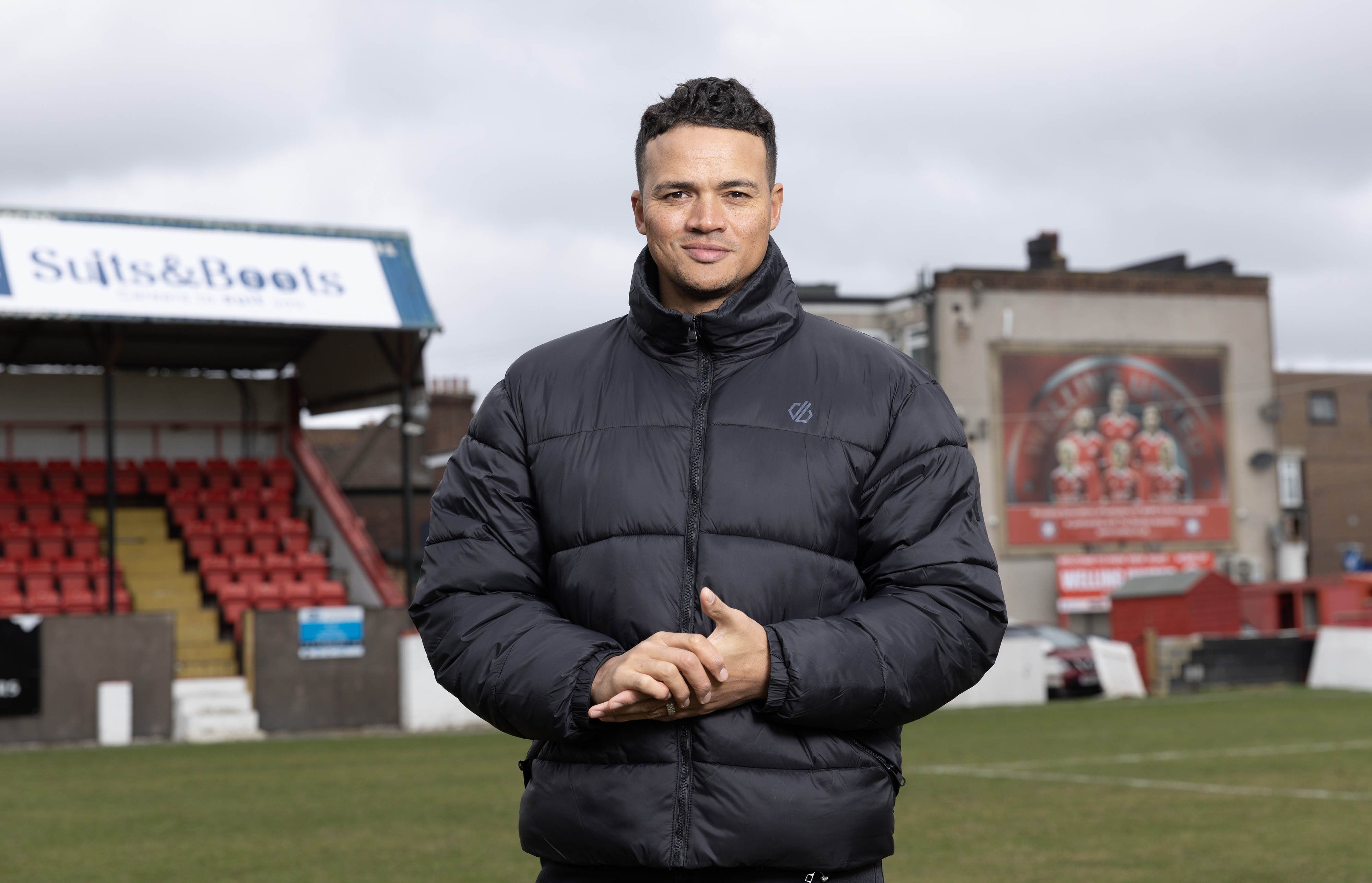 Jermaine Jenas during the B&Q Energy Savers initiative