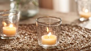 The White Company Hammered Glass Tealight Holder